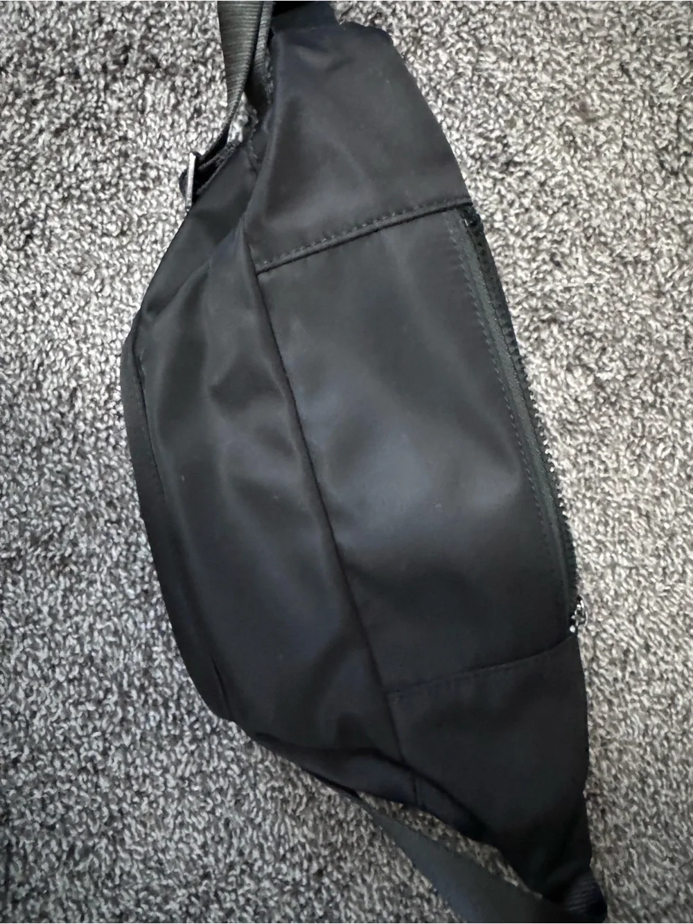 ALO Yoga Black Belt Bag with Zip Pockets